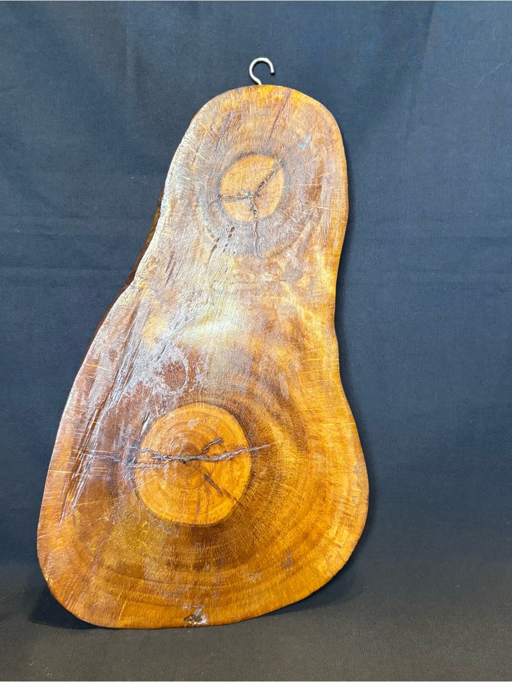 Handcrafted Live-Edge Wood Serving Cutting Board in Warm Honey Brown Home Decor
